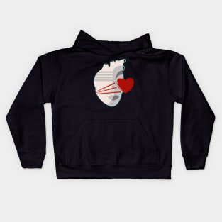 Heart Beating with Love Kids Hoodie